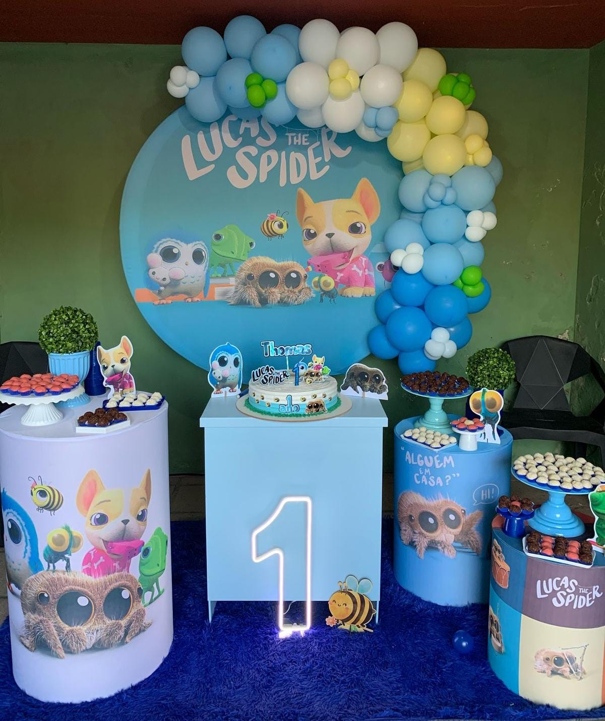 Decoração para festas, com tema do lucas the spider